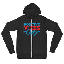 Load image into Gallery viewer, Positive Vibes Only Unisex Lightweight Zip Hoodie