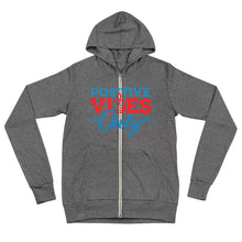 Load image into Gallery viewer, Positive Vibes Only Unisex Lightweight Zip Hoodie