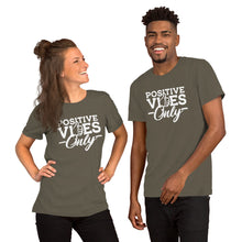 Load image into Gallery viewer, Positive Vibes Only B&W Unisex Soft T-Shirt