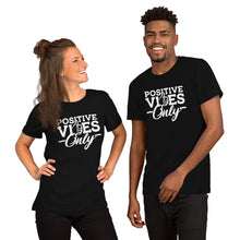 Load image into Gallery viewer, Positive Vibes Only B&W Unisex Soft T-Shirt
