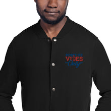 Load image into Gallery viewer, Positive Vibes Only Embroidered Champion Bomber Jacket