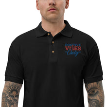 Load image into Gallery viewer, Positive Vibes Only Embroidered Polo Shirt