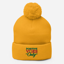 Load image into Gallery viewer, Positive Vibes Only Holiday Pom-Pom Beanie