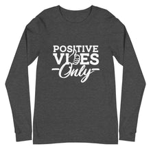 Load image into Gallery viewer, Positive Vibes Only B&W Unisex Long Sleeve Tee