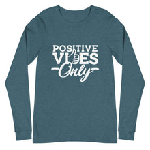 Load image into Gallery viewer, Positive Vibes Only B&W Unisex Long Sleeve Tee