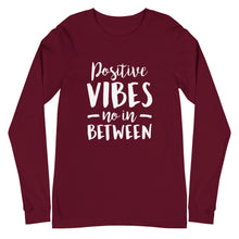 Load image into Gallery viewer, Positive Vibes Unisex Long Sleeve Tee