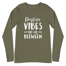 Load image into Gallery viewer, Positive Vibes Unisex Long Sleeve Tee