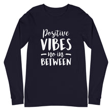 Load image into Gallery viewer, Positive Vibes Unisex Long Sleeve Tee