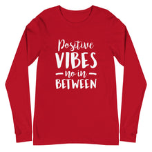 Load image into Gallery viewer, Positive Vibes Unisex Long Sleeve Tee
