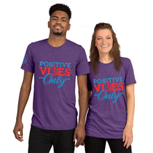 Load image into Gallery viewer, Positive Vibes Only Short Sleeve Unisex Tri-Blend T-Shirt