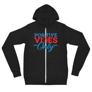 Positive Vibes Only Unisex Lightweight Zip Hoodie