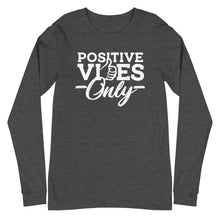 Load image into Gallery viewer, Positive Vibes Only B&amp;W Unisex Long Sleeve Tee
