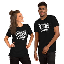 Load image into Gallery viewer, Positive Vibes Only B&amp;W Unisex Soft T-Shirt
