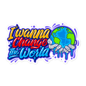 Change the World Bubble-free stickers