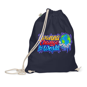 Change the World Organic cotton drawstring bag