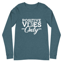 Load image into Gallery viewer, Positive Vibes Only B&amp;W Unisex Long Sleeve Tee
