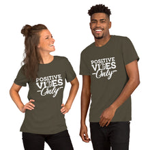 Load image into Gallery viewer, Positive Vibes Only B&amp;W Short-Sleeve Unisex T-Shirt
