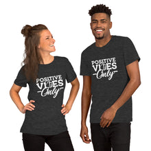 Load image into Gallery viewer, Positive Vibes Only B&amp;W Short-Sleeve Unisex T-Shirt
