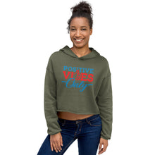 Load image into Gallery viewer, Positive Vibes Only Crop Hoodie

